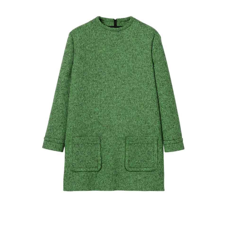 Vestido GUCCI $3500 Verde Algodón/Lana Nuevo y Auténtico Foto 1 de 1