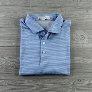 Holderness & Bourne Polo Men's XXL 2XL Golf Shirt Blue Geometric Performance - Picture 1 of 8