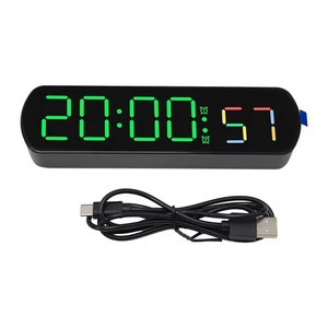 Digital Clock Humidity Display Clock Available In Four Colors Countdown Feature - Picture 1 of 33