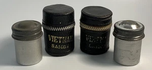 Vietnam Ära 35mm Film Hüllen Halter mit Kanistern Saigon Lot 2 schwarz - Bild 1 von 8