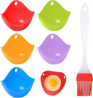 5 Stück Silikon Eier Pochierer,Pochierte Eier Form,Microwave Eierpochierer,Bpa-F - Bild 1 von 4