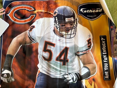 Brian Urlacher Chicago Bears Fathead винил настенная графика в натуральную величину  - Изображение 1 из 4