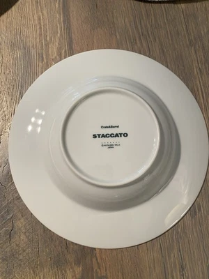 7 PLATOS DE ENSALADA/PASTA CON BORDE DE CUENTAS STACCATO CAJA Y BARRIL NUEVOS Foto 1 de 4