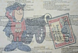 Vintage Budweiser T-Shirt Iron On Advertising Bud Man Patriotic Cannon 1970's - Picture 1 of 4