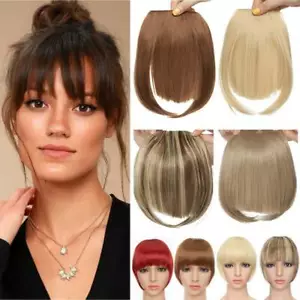 Real 100% Natural Fringe Clip in Bang Hair Extensions As Human Bangs Hair Piece - Picture 1 of 28