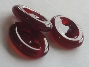 6 Fine Carved CARNELIAN Anchor Links 20X15 MM Ship Link Buttons Gooochie Style - Picture 1 of 2
