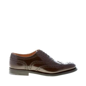 CHURCH'S scarpe donna Burwood WG francesina pelle spazzolata marrone full-brogue - Picture 1 of 7