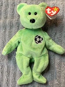 Peluche TY Beanie Baby: ""Kicks"" the Bear with Tag 1999 - Imagen 1 de 10