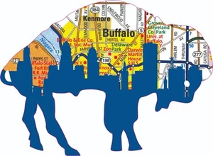 Bills Skyline Map Inspired Full Size Football Helmet Decals - Picture 1 of 3