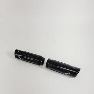 1'' Black CNC Handle Bar Grips Fit For Harley Touring Electric Throttle By Wire - Picture 1 of 8