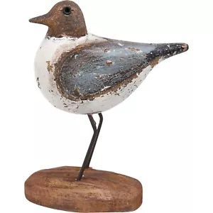 Primitives by Kathy Rustic Small Sandpiper Sitter Beach House Decor Bird Rustic - Picture 1 of 6