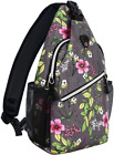 Sling Backpack,Travel Hiking Daypack Periwinkle Crossbody Shoulder Bag
