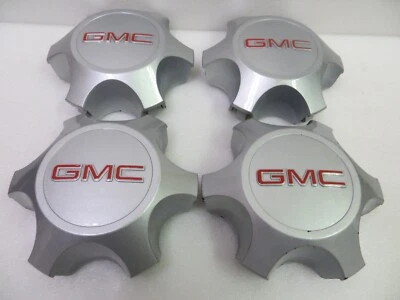 GMC ACADIA 2013-2017 SILVER CENTER CAPS - SET OF 4 - 7052 - 9596876 - OEM - Изображение 1 из 4