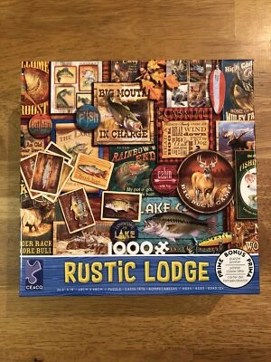 Ceaco Puzzle Rustic Lodge Series Fishing Hunting Cabin Life Brand New Sealed - Image 1 of 3