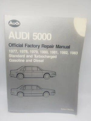 Manual de reparación oficial de fábrica Audi 5000 1977-1983 de Robert Bentley Foto 1 de 4