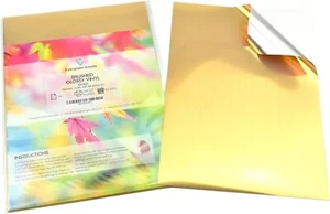A4 Self Adhesive Brush Gold Printable Sticker Vinyl Inkjet Laser Waterproof lot - Picture 1 of 9