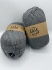 Knitco Aran country Yarn Knitting Crotchet 2 X 400g Grey 008 1600m