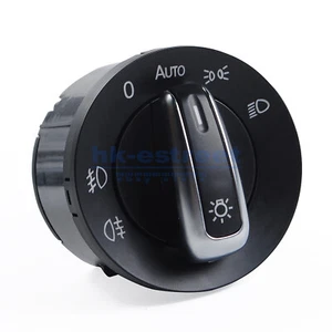 FOR Volkswagen Jetta Golf MK5 MK6 GTI CC Passat Chrome Euro Headlight Switch - Picture 1 of 12