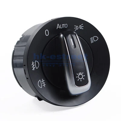 FOR Volkswagen Jetta Golf MK5 MK6 GTI CC Passat Chrome Euro Headlight Switch — 第 1/4 张图片