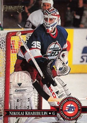 1995-96 Donruss Jets Hockey Card #185 Nikolai Khabibulin  (BUY 2 GET 1 FREE!) - Image 1 of 2