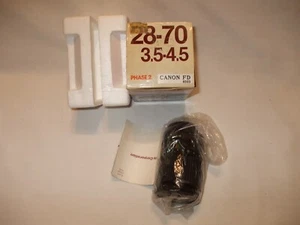CPC Phase 2 28-70mm 3.5-4.5 Auto Zoom Lens for CANON FD Camera NIB new boxed - Picture 1 of 7