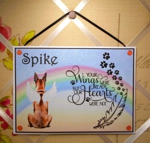 Belgian Malinois Dog Personalised Memorial Wall Sign Rainbow Bridge Handmade - Picture 1 of 8