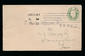 GB KE7 1910 STATIONERY CUTOUT PAYING PRINTED RATE to ROYAL PHILATELIC SOC.FELLOW - Picture 1 of 2