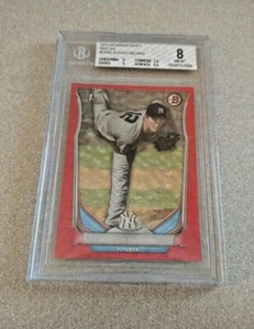 2014 Bowman Draft Red Ice #DP60 Austin DeCarr Yankees /150 BGS 8 NM-MT - Picture 1 of 2