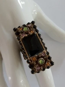 Sweet Romance Ollipop Ring Rectangular multicolor RING adjustable band - Picture 1 of 6