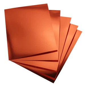 Hygloss Rot-Kupfer Metallic Folie Karton Blätter, 8,5 x 11 Zoll, glänzend, 25 Blatt - Bild 1 von 3