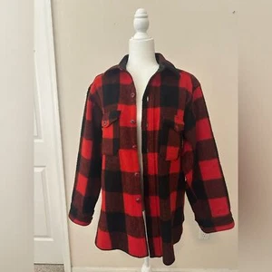 Vintage Woolrich Buffalo Plaid Shacket Jacke Wolle Gr. 16 Outdoor Holzfäller - Bild 1 von 6