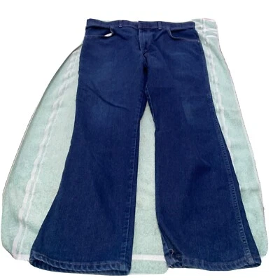 Wrangler Blue Denim Jeans  Vintage Size 40 X 30 Actually Size 38 X 28  - Image 1 of 4
