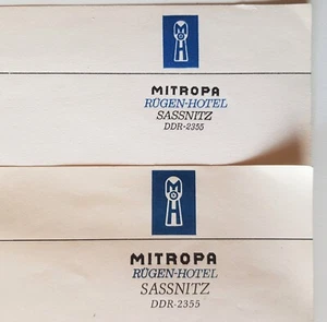 2 Bögen Mitropa Gästepost blanco Rügen Hotel Sassnitz DDR - Bild 1 von 5