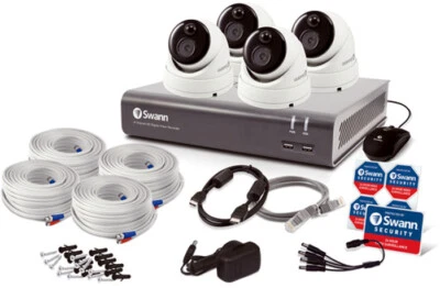 SWANN 4 Cámaras Domo + 8 Canales 1080p Full HD DVR Sistema de Seguridad Nuevo Foto 1 de 4