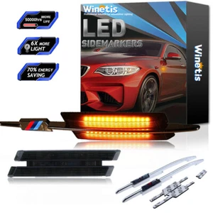 LED Smoke Side Marker Lights Turn Signals For BMW M E90 E91 E92 E93 E81 E88 E60 - Picture 1 of 8