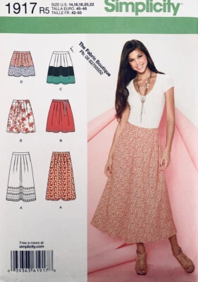 Simplicity Sewing Pattern 1917 | Misses Skirt in 4 Styles Sizes 14 - 22 NEW - Image 1 of 2