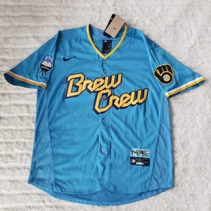 Men's Milwaukee Brewers City Connect Nike Dri-FIT ADV MLB Limited Jersey Size 44 - Picture 1 of 8