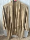 Higgs Leather & Suede Cream Soft Jacket With Perforated Detail Size Xxl