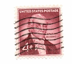 Estampilla usada Scott 1138 1959 Dr. Ephraim McDowell - Imagen 1 de 2