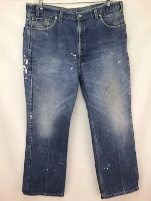 Mens Vintage Levis 39x30 517 Boot Cut Distressed Heavily Worn Jeans (tag42x30) - Image 1 of 4