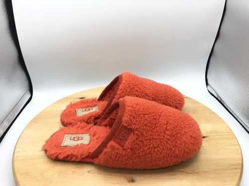 Ciabatta slip on UGG donna Fluffette 1102594 arancione lana shearling taglia 6