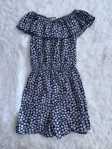 Jenna & Jessie Girls Sz. 7 Blue Floral Romper. Pretty, Soft, Exc. Condition - Picture 1 of 9