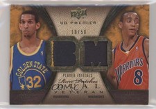 2008 UD Premier Rare Veteran /50 Brandan Wright Monta Ellis #RP2-EW Dual Patch