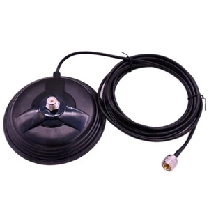Antenna Magnetic Roof Mount Steady 16cm & 4M RG58 Coaxial Cable Car Truck Base - Zdjęcie 1 z 12