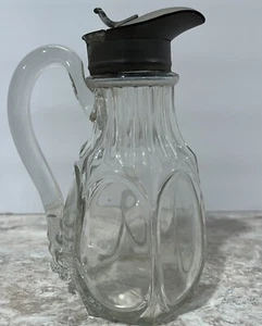 EAPG Early American Pattern Glass Oval Rib Pattern Syrup Pitcher Circa 1860s - Picture 1 of 10