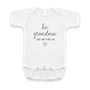 Hi Grandma I Can't Wait To Meet You Pregnancy Announcement Infant Bodysuit - ... - Picture 1 of 3