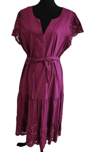 Women's size 18 plum coloured long dress made by Suzanne Grae - Picture 1 of 3