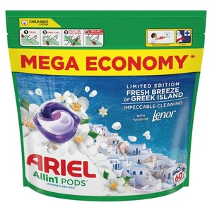 ARIEL FRESH BREEZE OF GREEK ISLAND Laundry Detergent 60 Washes Pack - Picture 1 of 6
