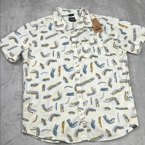 Camicia Prana L nuova misto cotone biologico slim fit manica corta con bottoni - Foto 1 di 11