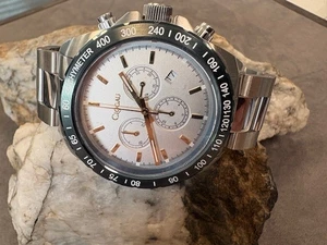 Clogau Welsh Herren Brenig Gelb & Rose Uhr £320 Rabatt 15,5 cm Edelstahl - Bild 1 von 19